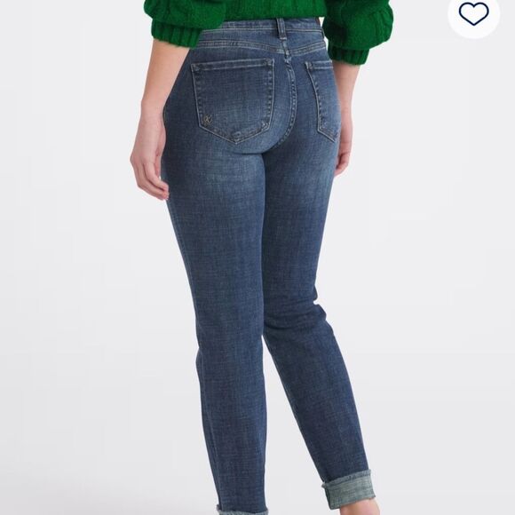 Kut from the Kloth Amy Frayed Hem High arise Boyfriend Blue Jeans - Picture 2 of 3